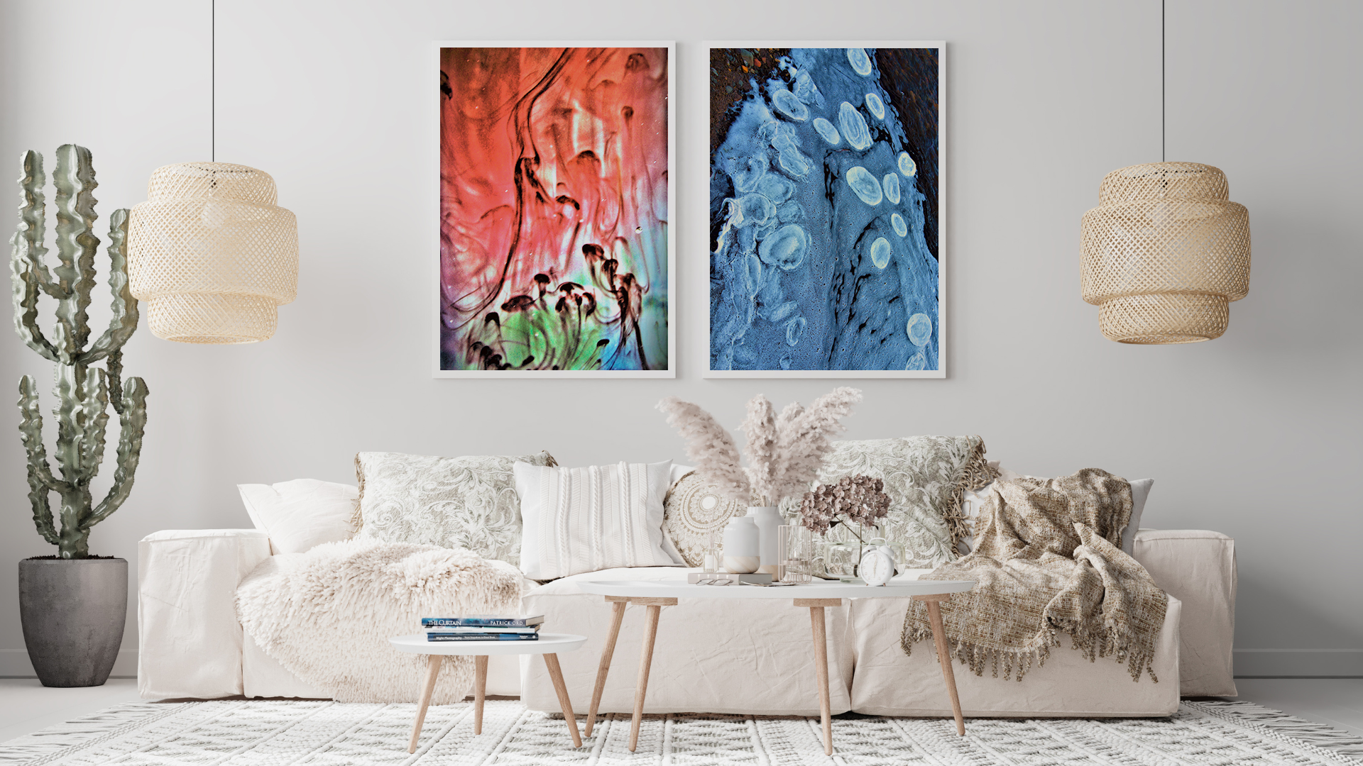 The Blue Shimmer original abstract contextualised office art modern decor photo print by Blair Montague Drake